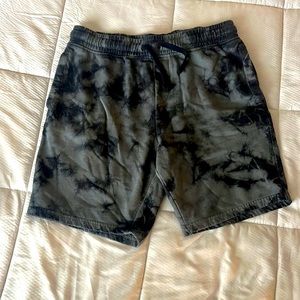 Valor Drawstring grey & black Tie Dye fleece shirt Large